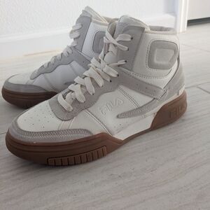 Fila Men's High-Top Sneakers - Cream and Brown